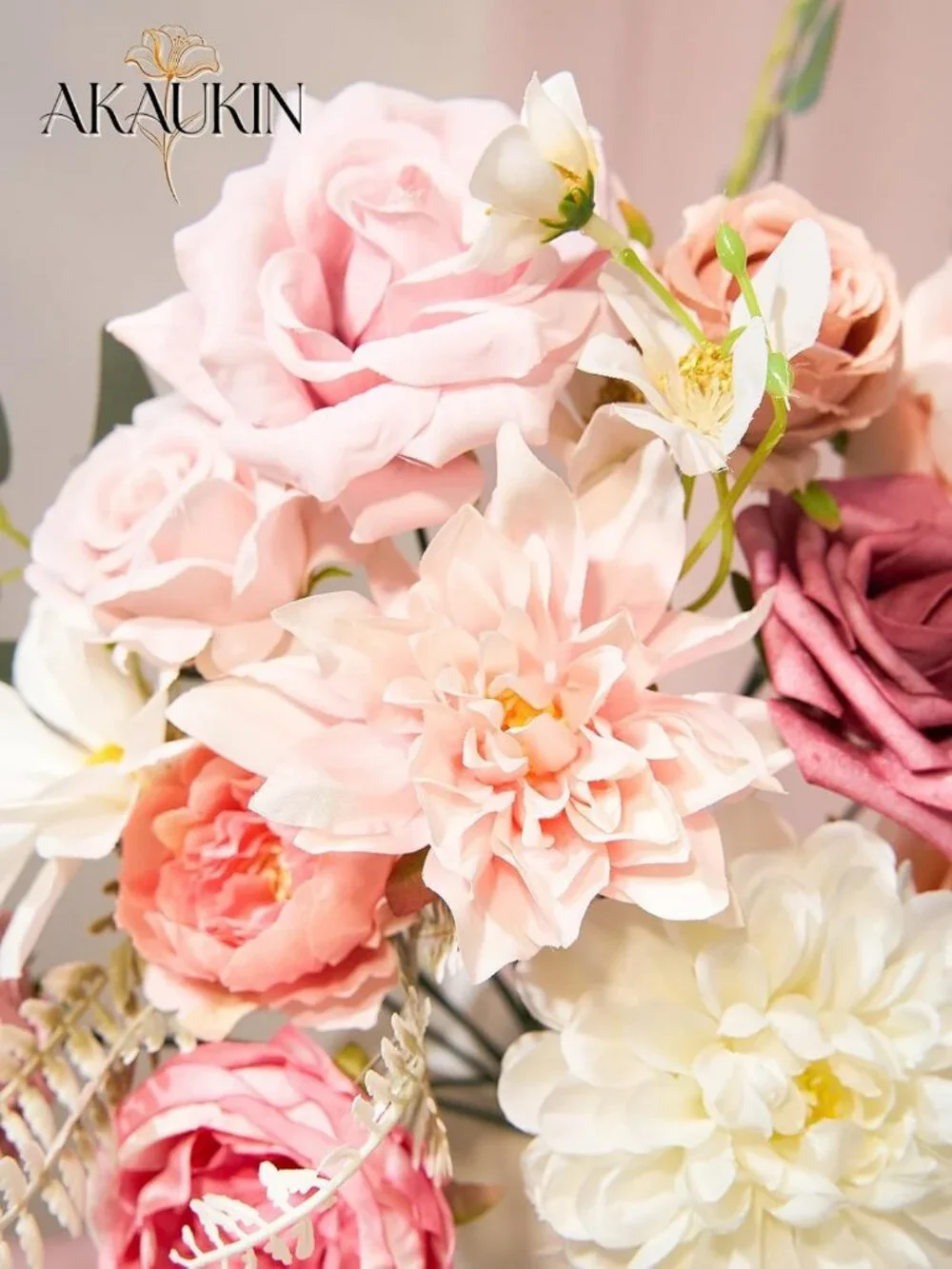 Blush Pink Silk Flowers Combo Box - Artificial Floral Arrangements for DIY